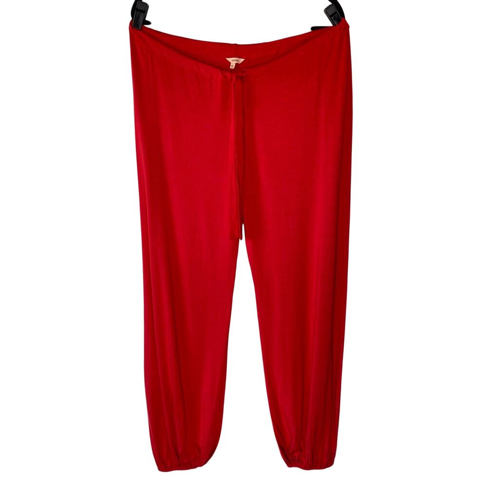 Eberjey Red Soft Comfy Pajama Jogger Pants Size Large Loungewear